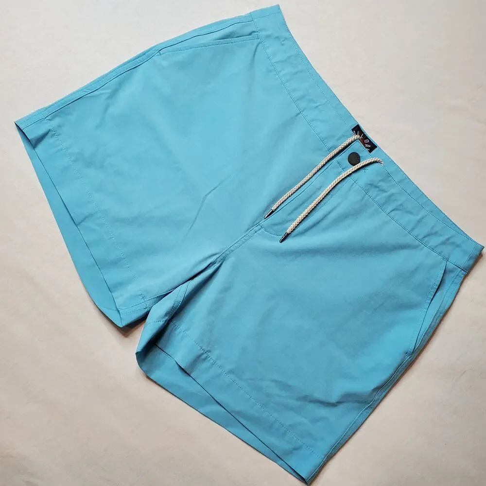 Faherty Men's Size 36 All Day Shorts Drawstring Light Blue